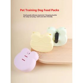 Pet Training Treat Pouch With Food-Grade Silicone - Soft, Skin-Friendly Dog Treat Bag With Hanging Buckle For Easy Carrying - Ideal For Puppy Training (Option: Pink)